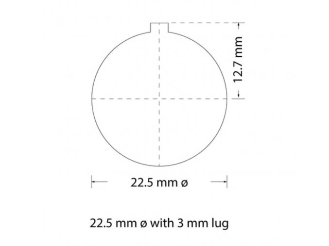 Děrovací nástroj Ø 22,5mm s drážkou 3mm