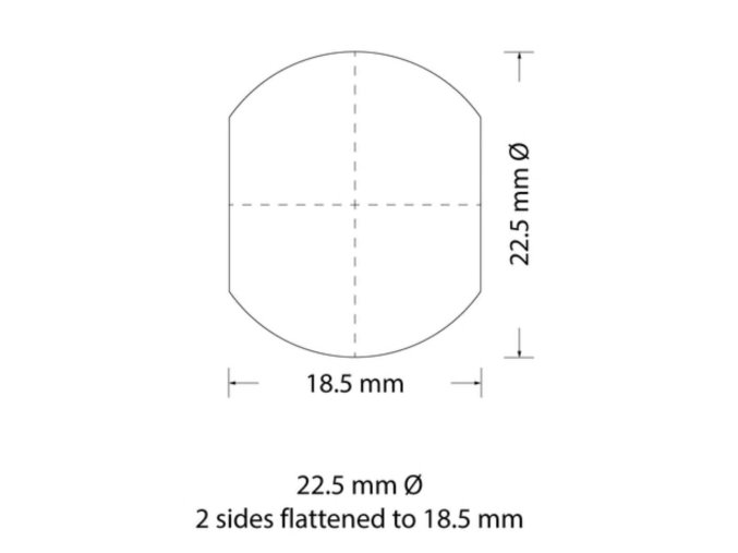 Děrovací nástroj Ø 22,5 zploštění na 18,5mm