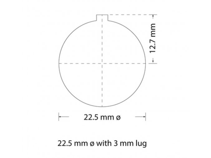 Děrovací nástroj Ø 22,5mm s drážkou 3mm pro nerez ocel