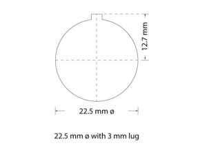 Děrovací nástroj Ø 22,5mm s drážkou 3mm pro nerez ocel