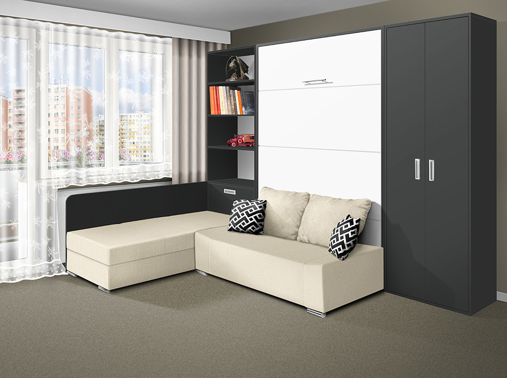 VS21075 und Sofa 200x120 Schrankbett cm Lamellen mit