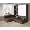 SOFA 21075 HNE ZAVŘENÁ OŘECH BW