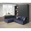SOFA 21075 MODR ZAVŘENÁ ANTRACIT