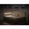 Polsterbett Mia Robin 120x200 cm in beige mit LED-Licht