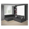VS 21066 MOT mit Ecksofa Anthrazit weiße Tür