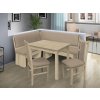 Eckbankgruppe Chicago 13-16 mit Stühlen im Dekor Akazie/Beige
