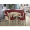 Eckbankgruppe Chicago 14-18 mit Stühlen im Dekor Sonoma-Eiche/Weinrot