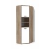 Eckregalschrank 701 Sonoma Eiche Dunkel - Weiss