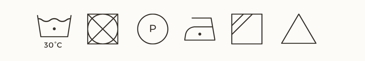 Minimalistic Simple Laundry Symbols Guide Poster