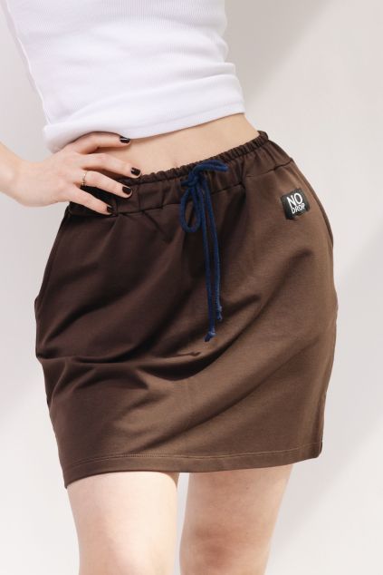 MINI SKIRT CHOCOLATE BROWN 3