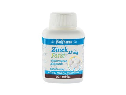 MedPharma Zinek 25 mg Forte vo forme glukonanu 107 tabliet
