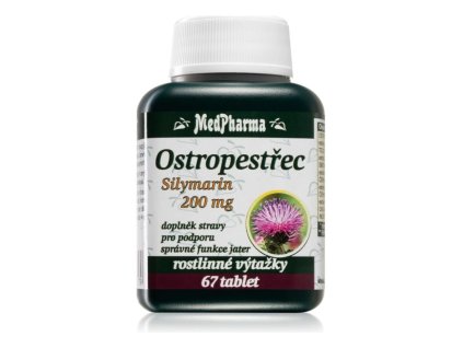 MedPharma Ostropestrec Silymarín 200 mg, 67 tabliet