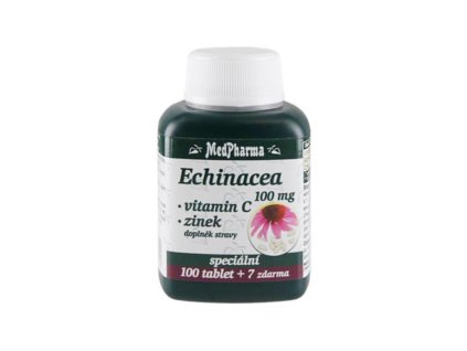 MedPharma Echinacea 100 mg + Vitamín C + Zinok, 107 tabliet