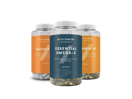 Balíček MyProtein Magnézium + Vitamín D3 + Omega 3