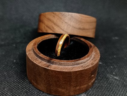 Dřevěný prsten Slim Goldie