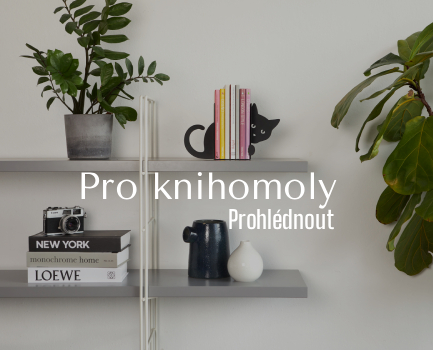 Zarážky na knihy a designové záložky Balvi v knihovně.