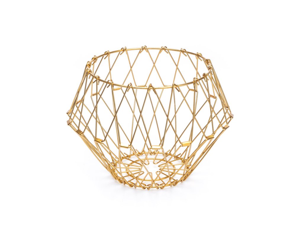 Mísa na ovoce, multi form, vintage zlatá, nastavitelná, kov, 30,8x30,8x1