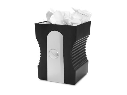 Odpadkový koš Sharpener, černý, tvar ořezávátka, Balvi