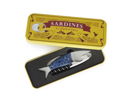 Vývrtka Conserverie Sardines, sardinka, modrá, Balvi
