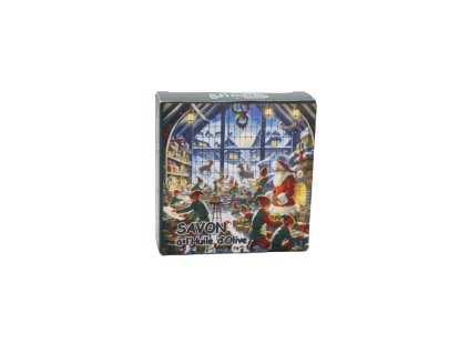 Francouzské tuhé mýdlo 100g – Skořice a jablko, Les Lutins, kulaté, La Savonnerie de Nyons