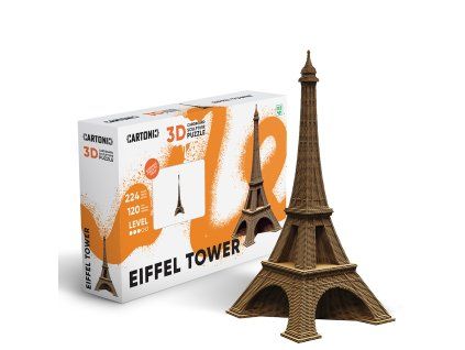 3D Puzzle skládačka Cartonic Eiffel Tower z eko-kartonu