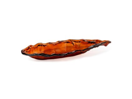 Skleněná mísa Vitro Amber 54 × 19,5 × 6 cm, Mercury