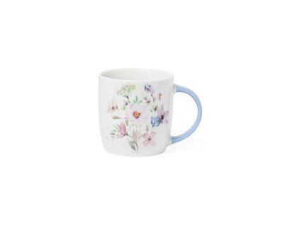 Modrý porcelánový hrnek Flower 380 ml 8,8 × 9,2 cm, Mercury