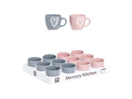 Porcelánový šálek 100 ml, mix barev, Mercury