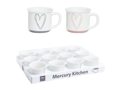 Porcelánový šálek 120 ml, mix barev, Mercury