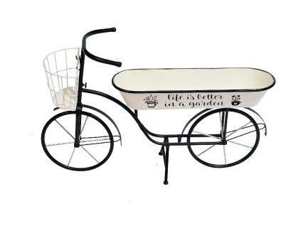 Dekorativní stojan na květiny kolo kov 98 × 37 × 65 cm, Mercury