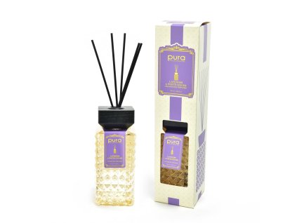 Aroma difuzér s tyčinkami 250 ml, vůně Lavender & White Ginger with Woods, PURA