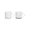 Porcelánový hrnek Heart 320 ml, mix barev, Mercury