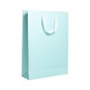 Papírová dárková taška světle modrá 210 g s háčkem 32 × 10,5 × 44,5 cm, Mercury