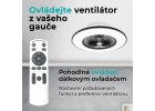 Stropní ventilátor se světlem 11056BR Vega, černá - dálkové ovládání