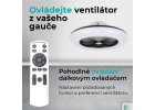 Stropní ventilátor se světlem, Callisto, černá - dálkové ovládání