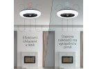 Stropní ventilátor se světlem, Callisto, černá - zpětný chod v zimě