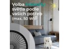 Stropní ventilátor se světlem, Callisto, černá - intenzita osvětlení