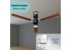 Noaton 15132BD Zoya, tmavě hnědá, stropní ventilátor se světlem - instalace