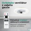 Stropní ventilátor Noaton 13045W Puppis, bílá - dálkové ovládání