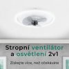 Stropní ventilátor Noaton 13045W Puppis, bílá - osvětlení a ventilátor v jednom