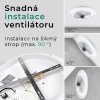 Stropní ventilátor Noaton 13045W Puppis, bílá - instalace