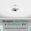 Stropní ventilátor Noaton 14050W Hovland, bílá - osvětlení a ventilátor v jednom