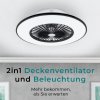 Deckenventilator mit Licht 11056BR Vega, schwarz