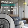 Deckenventilator mit Licht 11056BR Vega, schwarz