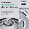 Deckenventilator mit Licht, Callisto, schwarz - einfache Installation