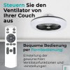 Deckenventilator mit Licht, Callisto, schwarz - Fernsteuerung