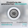 Deckenventilator mit Licht, Callisto, schwarz - Einstellung der gewünschten Betriebszeit