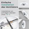 Deckenventilator Noaton 13045W Puppis - Installation