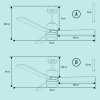 Deckenventilator Noaton 14132BBD Canis - Abmessungen