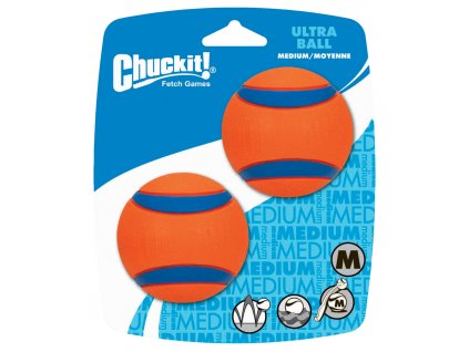Lopta z prírodnej gumy pre psov s perfektným odrazom Chuckit Ultra Ball M 2ks
